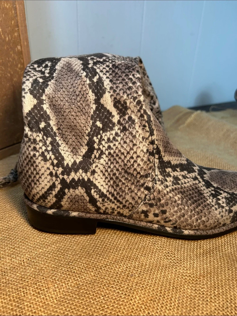 Marc Fisher Over-the-Knee Snake-Print Boots
